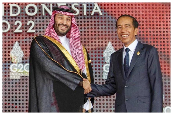 Presiden Jokowi dan Mohammed bin Salman.